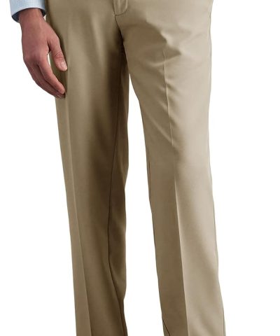 Men??s Slim Fit Dress Pants, Expandable Waist Flat Front Wrinkle-Free Trousers for Business Casual, Office, Wedding