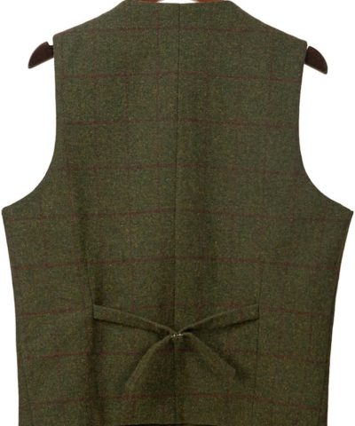 Alternative view of Mens Casual Plaid Suit Vest Tweed Slim Fit Waistcoat for Wedding Groomsmen