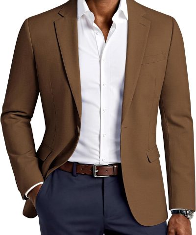 Men's Lightweight Sport Coat Casual One Button Blazer Breathable Sportcoat