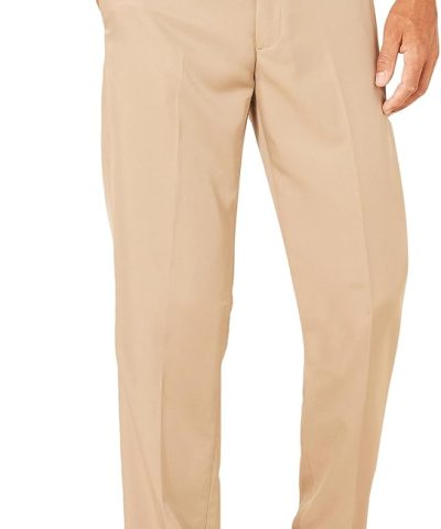 Men's Classic-Fit Expandable-Waist Flat-Front Dress Pant