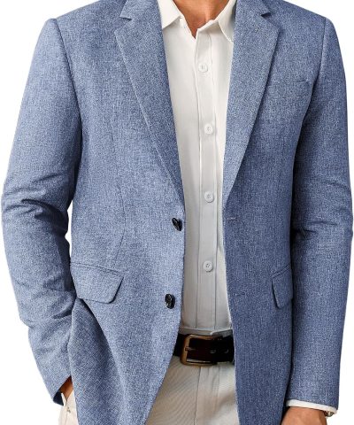 Mens Sport Coats Casual Blazer Two Button Lightweight Business Suit Jacket